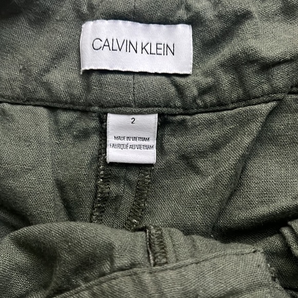 CALVIN Klein linen shorts size 2 - Picture 2 of 3